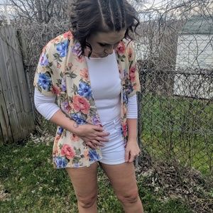 🌹Taupe Rose Chiffon Kimono 🌹